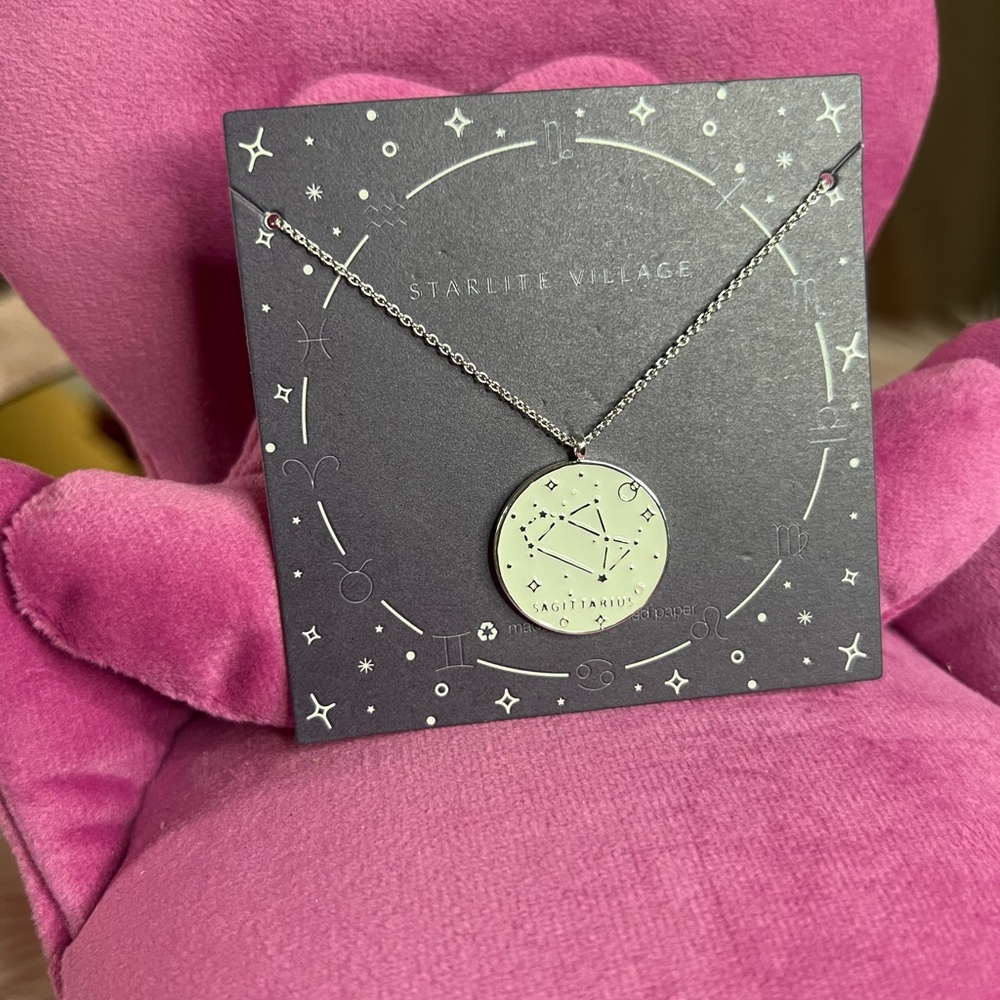 NEW Starlite Village Silver Zodiac Necklace Sagittarius💖